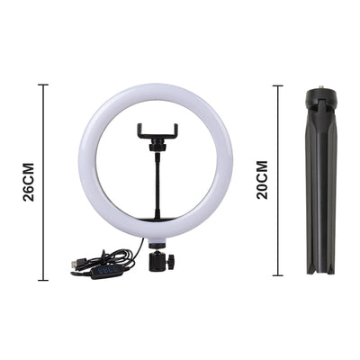 10" Ring LED Selfie Light With Tripod Stand - Le Fasino